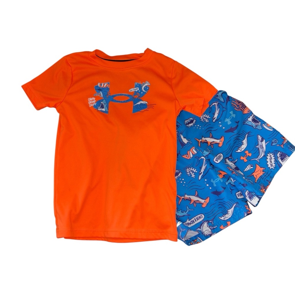 Under Armour Boys Rashguard Swim Set